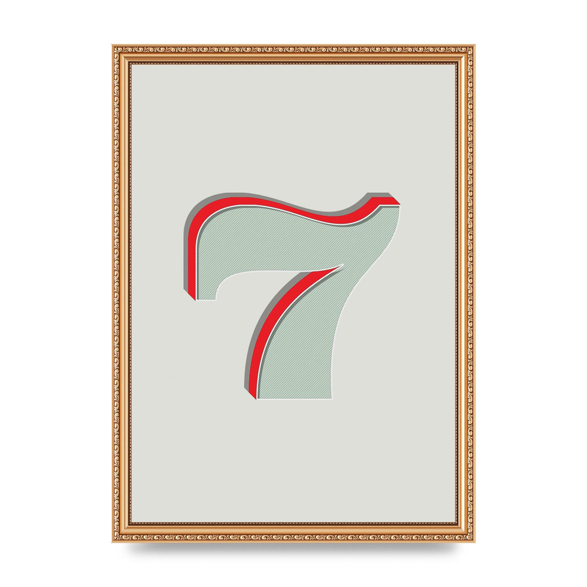 Mix Match Number 7" Wall Art - A3 framed