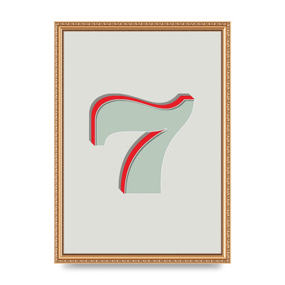Mix Match Number 7" Wall Art - A3 framed
