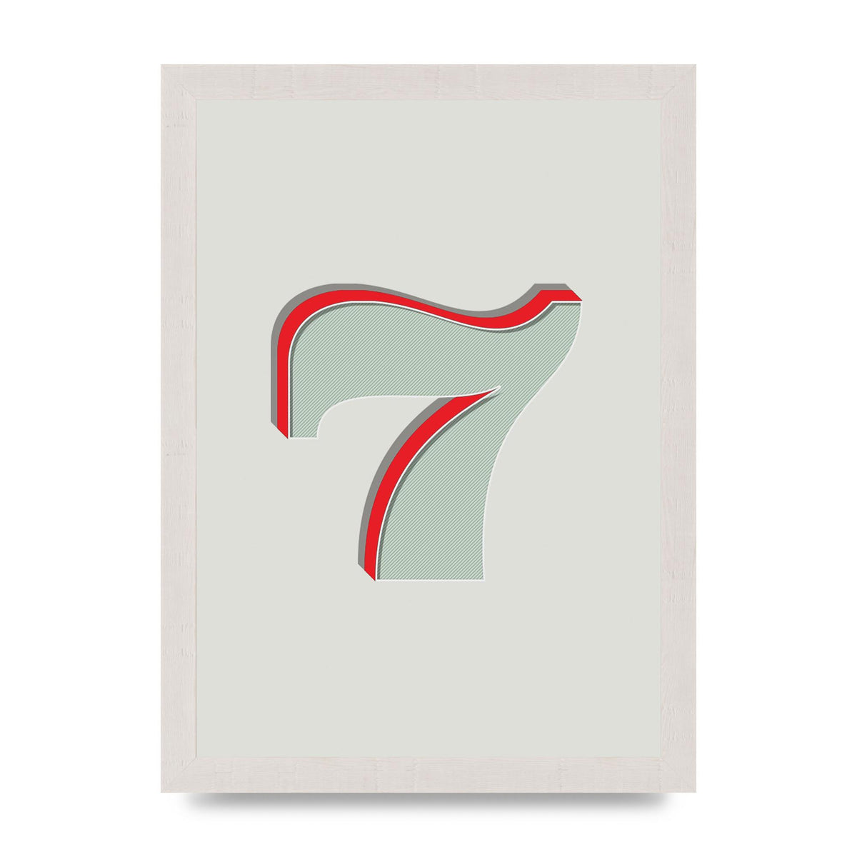 Mix Match Number 7" Wall Art - A4 framed