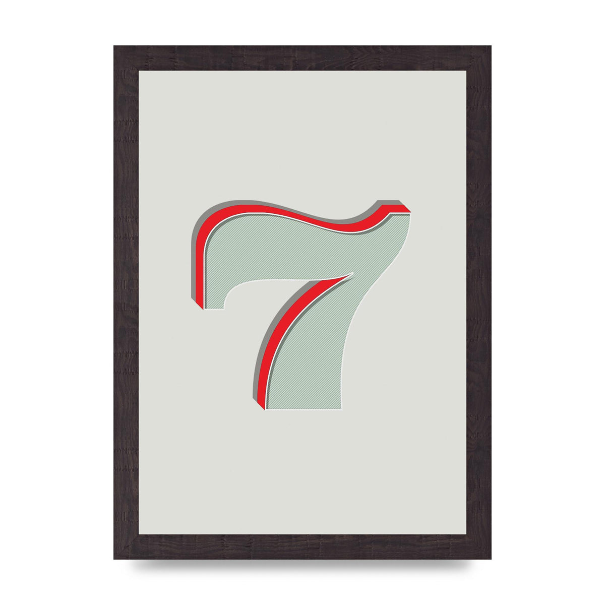 Mix Match Number 7" Wall Art - A4 framed