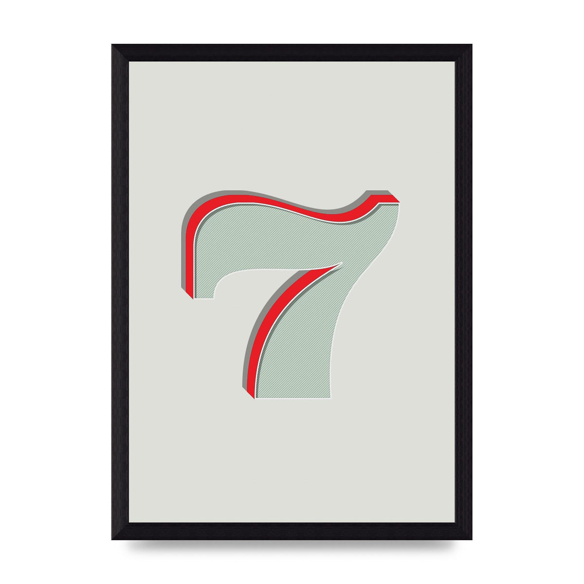 Mix Match Number 7" Wall Art - A4 framed