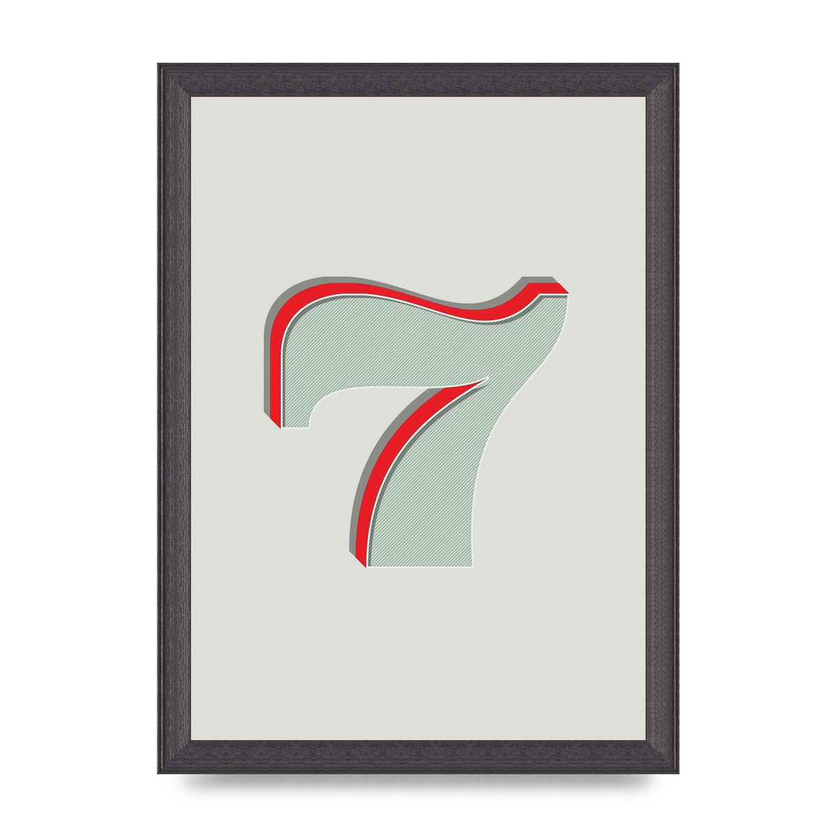 Mix Match Number 7" Wall Art - A4 framed
