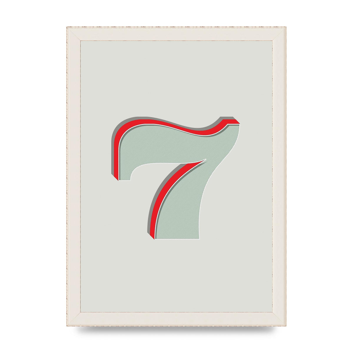 Mix Match Number 7" Wall Art - A4 framed