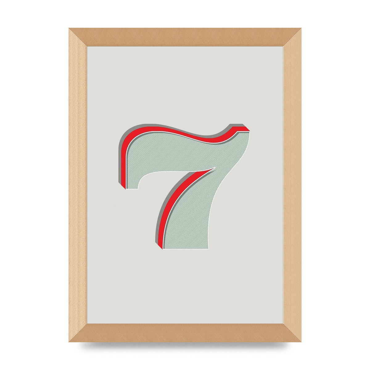 Mix Match Number 7" Wall Art - A4 framed