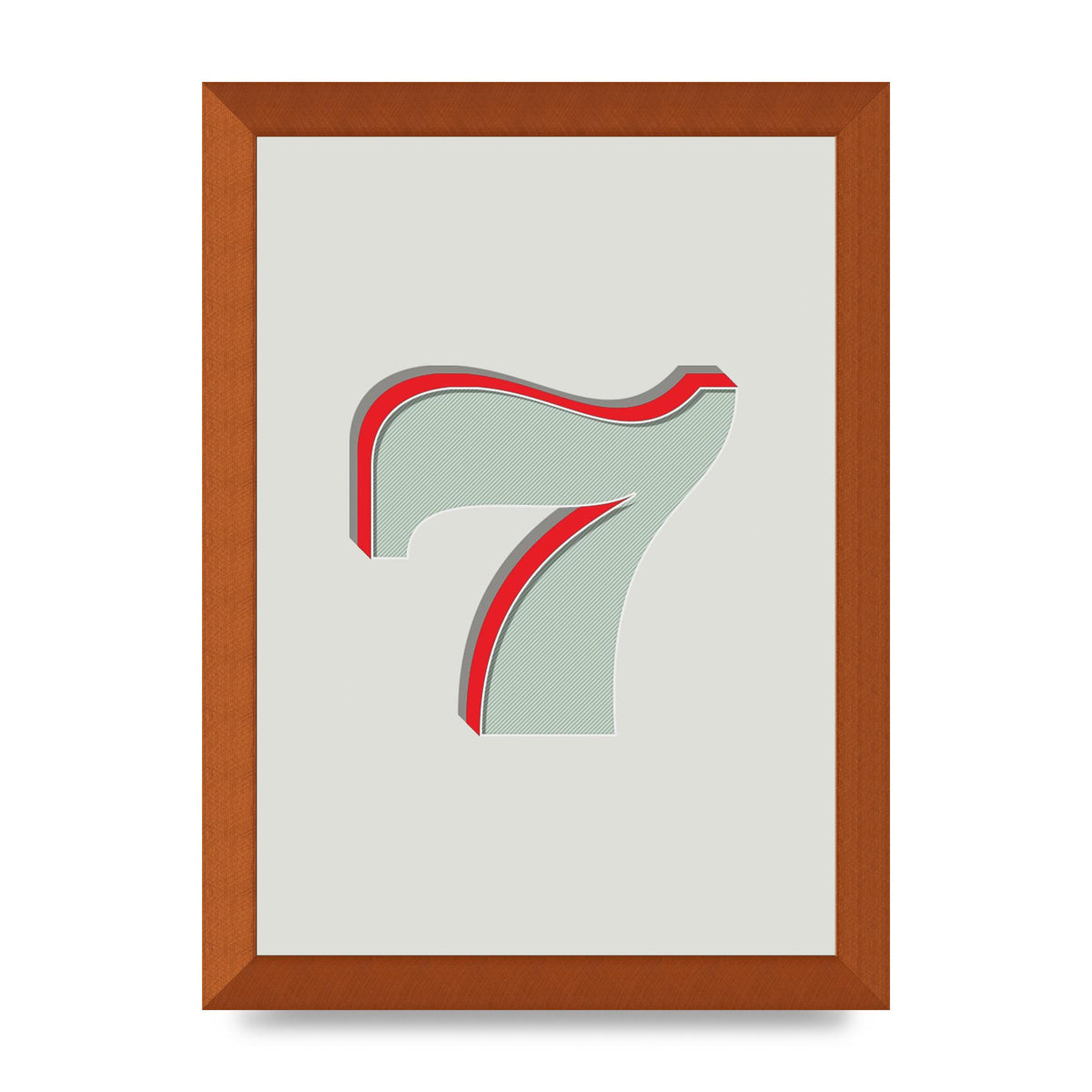 Mix Match Number 7" Wall Art - A4 framed