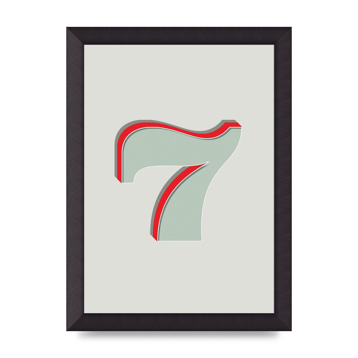 Mix Match Number 7" Wall Art - A4 framed