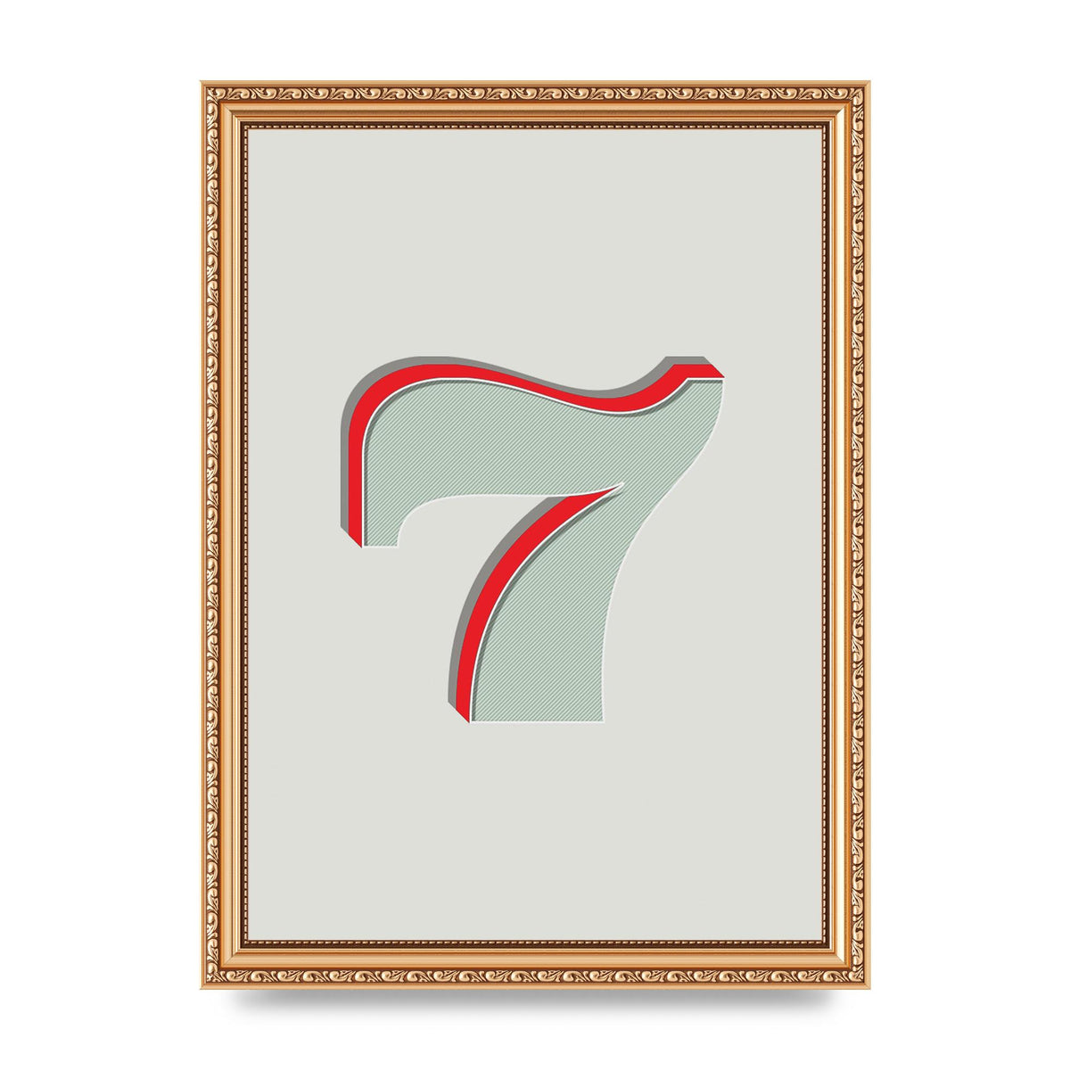 Mix Match Number 7" Wall Art - A4 framed