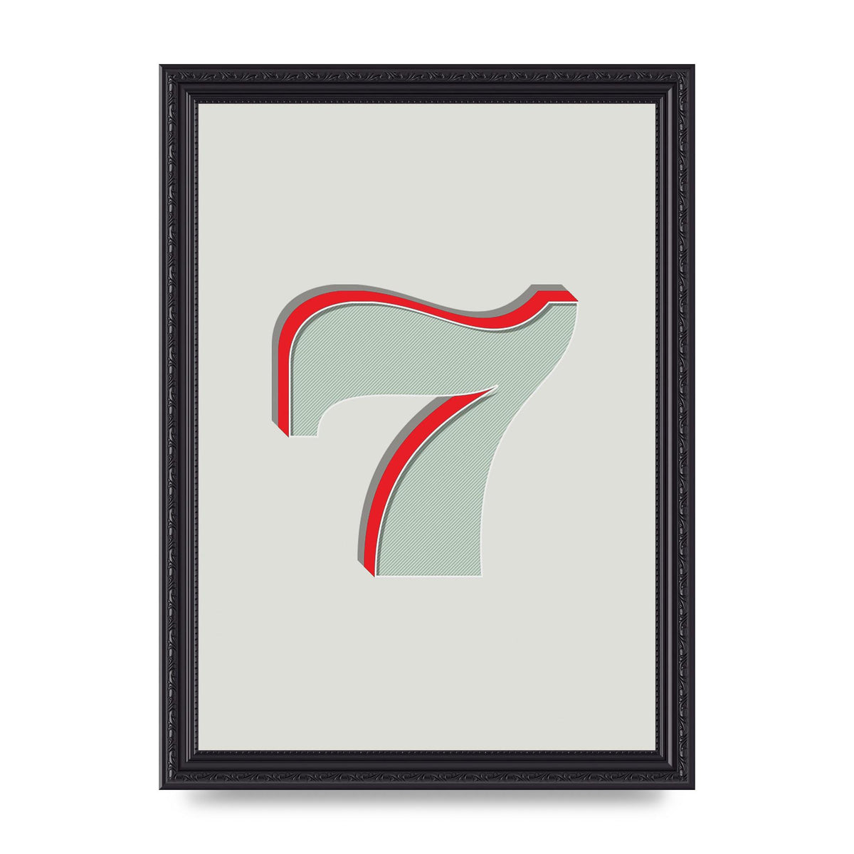 Mix Match Number 7" Wall Art - A4 framed
