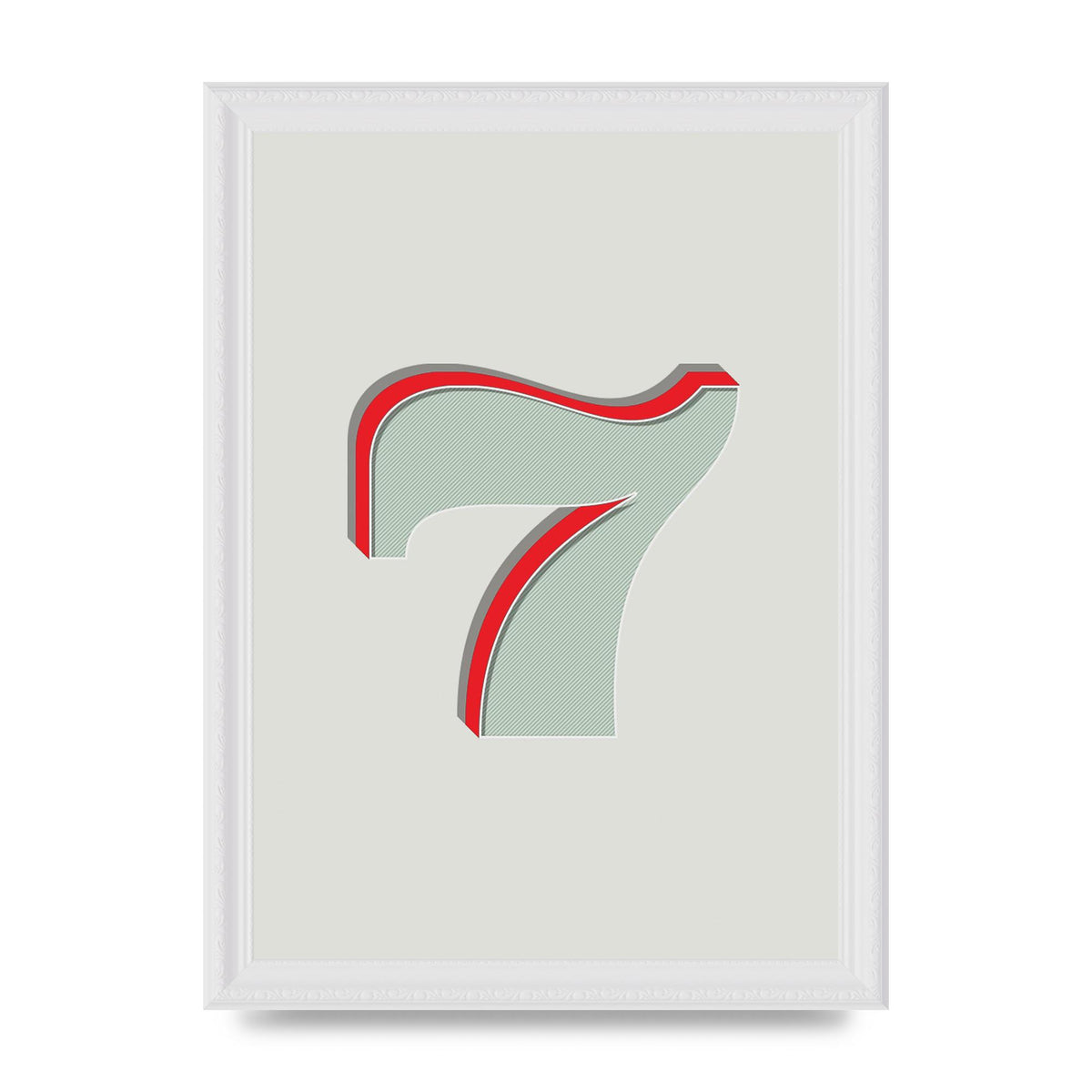 Mix Match Number 7" Wall Art - A4 framed