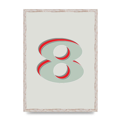 Mix Match Number 8" Art For The Home - A2 framed