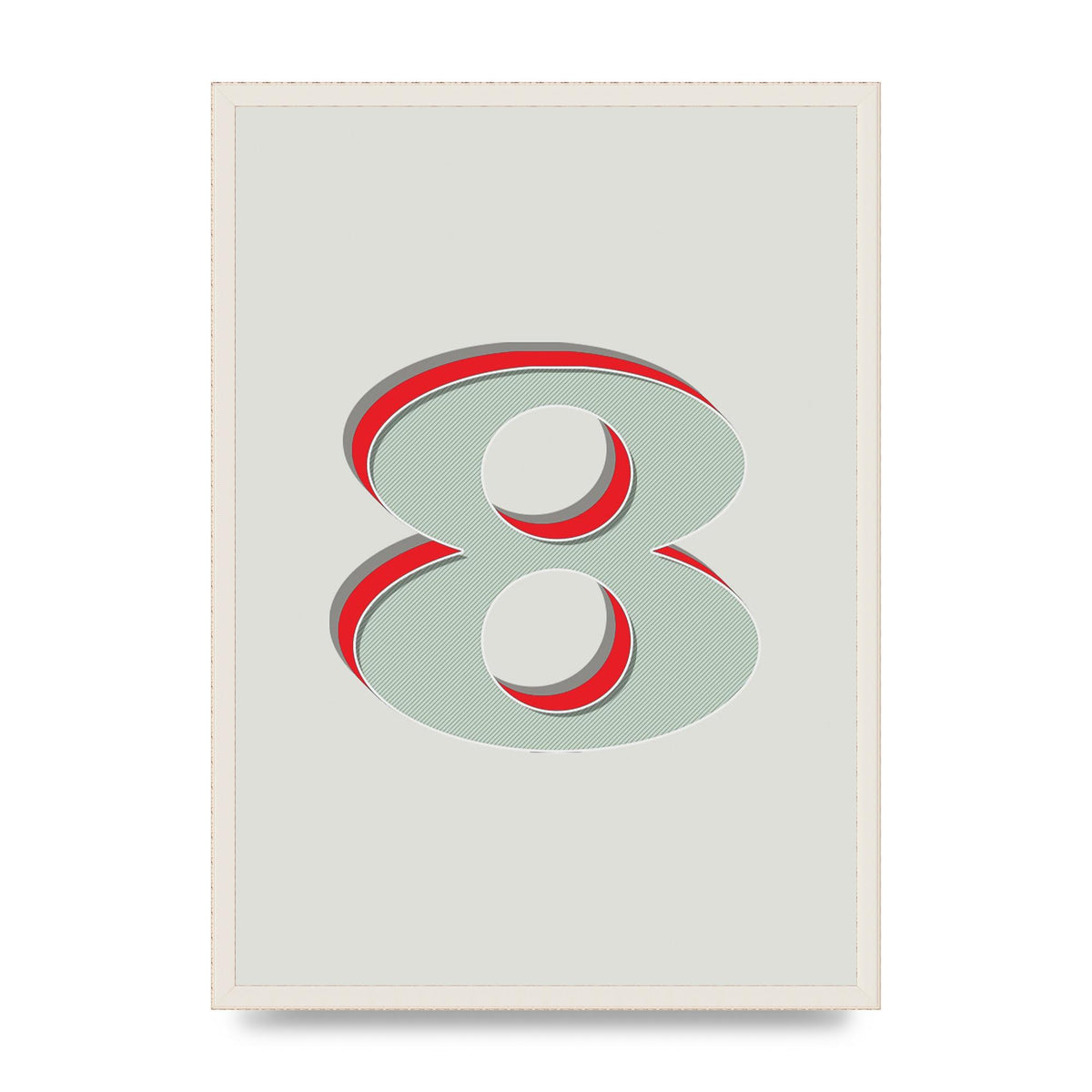 Mix Match Number 8" Art For The Home - A2 framed