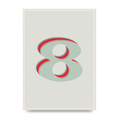 Mix Match Number 8" Art For The Home - A2 framed