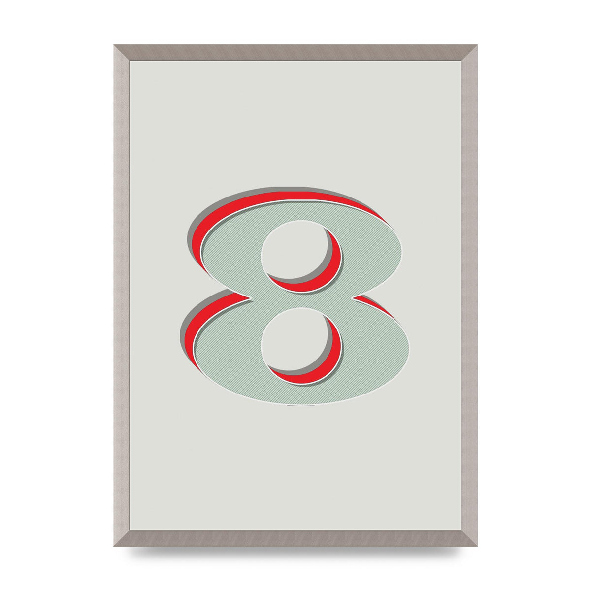 Mix Match Number 8" Art For The Home - A2 framed
