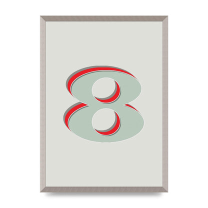 Mix Match Number 8" Art For The Home - A2 framed
