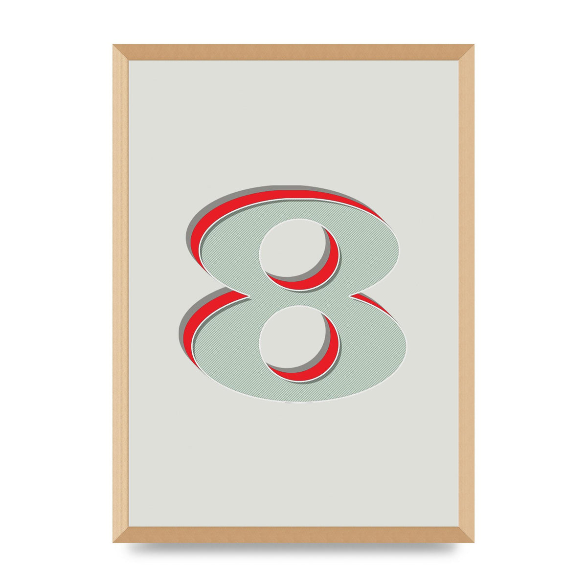 Mix Match Number 8" Art For The Home - A2 framed