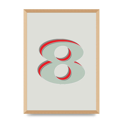 Mix Match Number 8" Art For The Home - A2 framed
