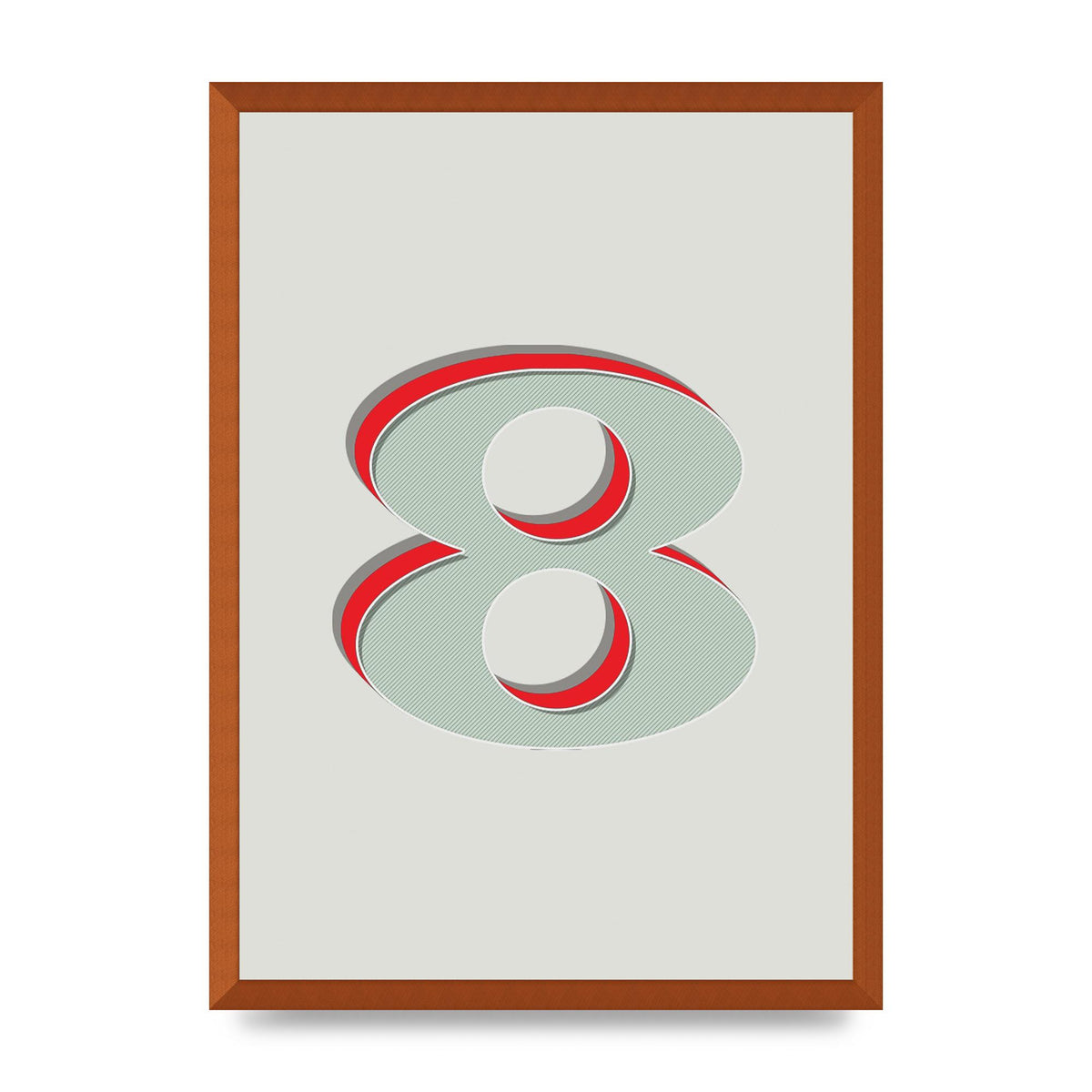 Mix Match Number 8" Art For The Home - A2 framed