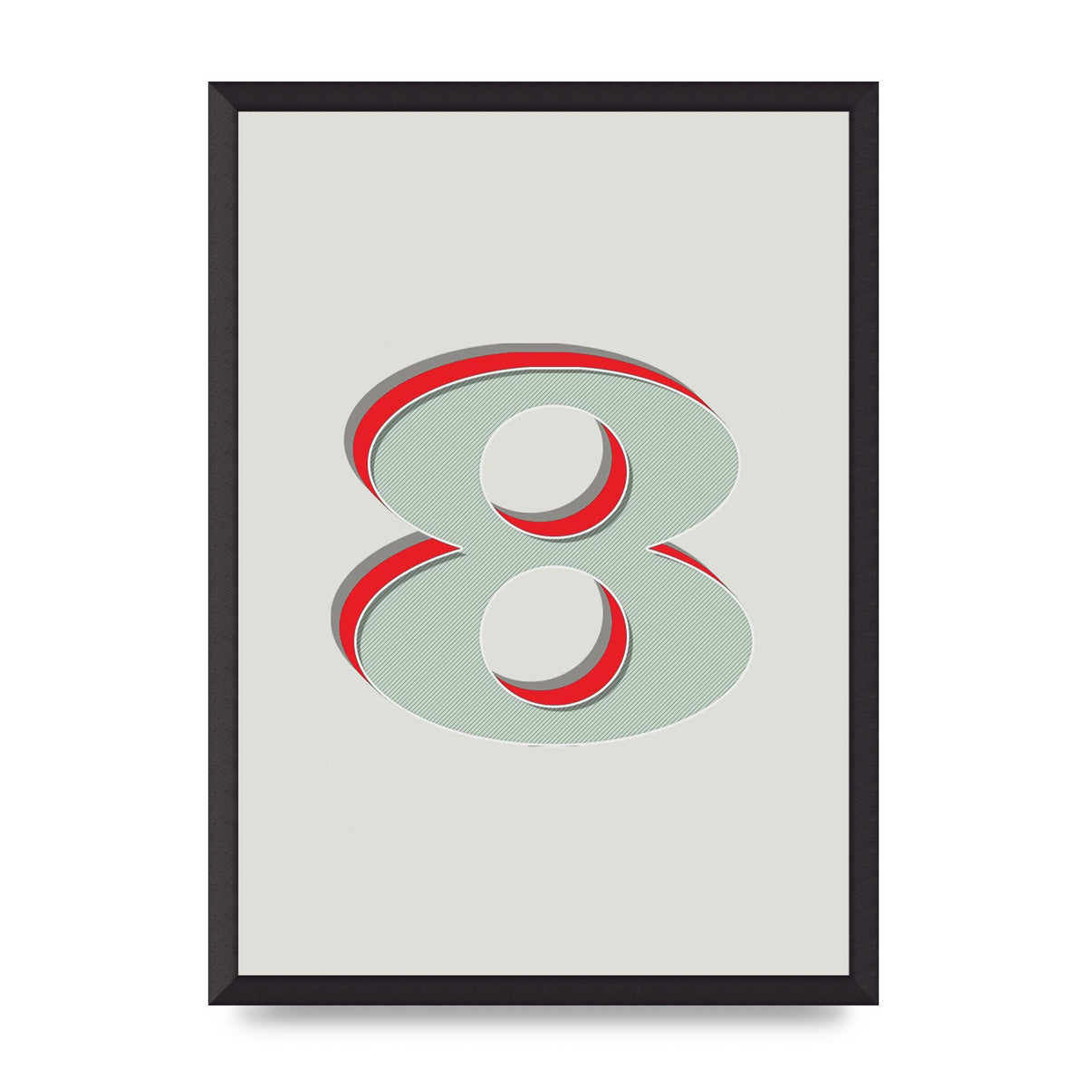 Mix Match Number 8" Art For The Home - A2 framed