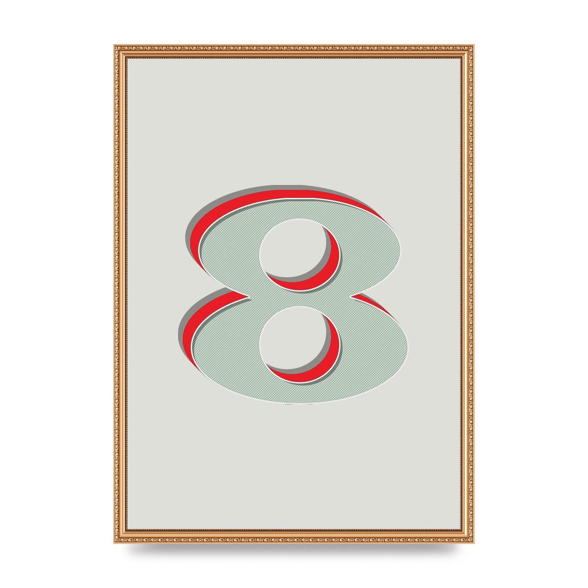 Mix Match Number 8" Art For The Home - A2 framed