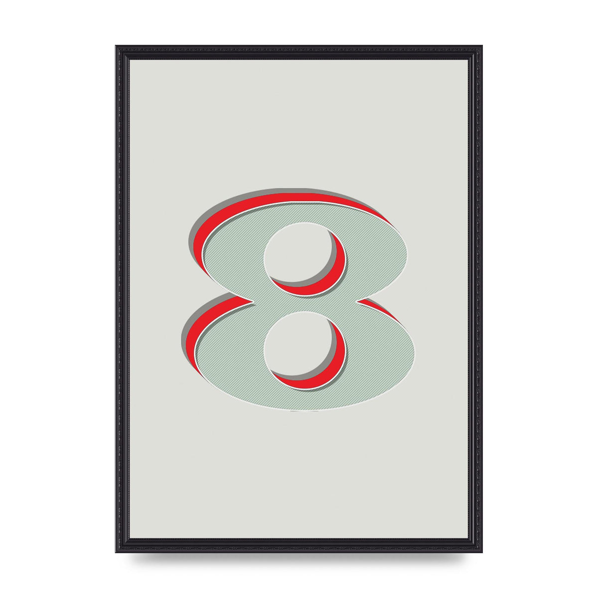Mix Match Number 8" Art For The Home - A2 framed