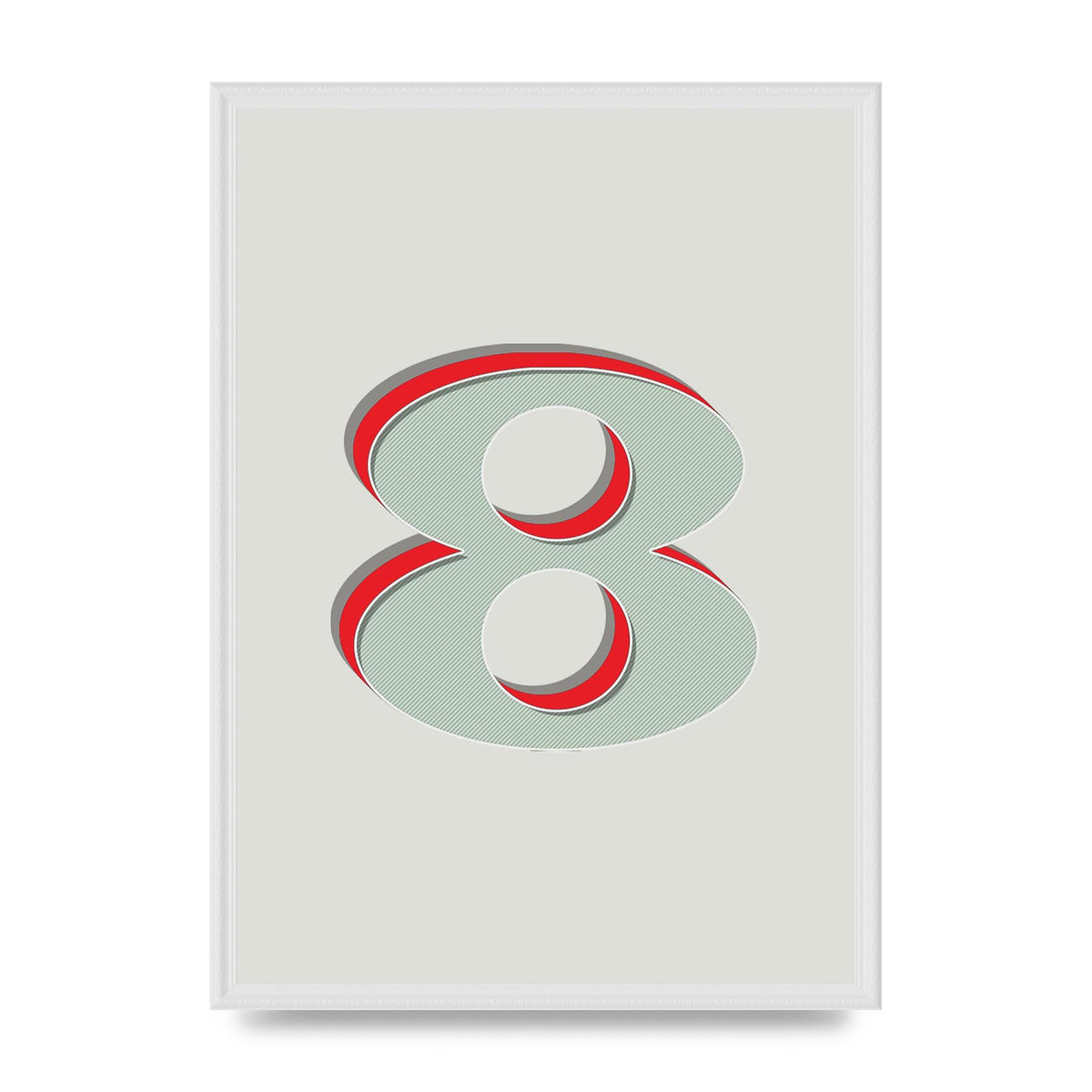 Mix Match Number 8" Art For The Home - A2 framed