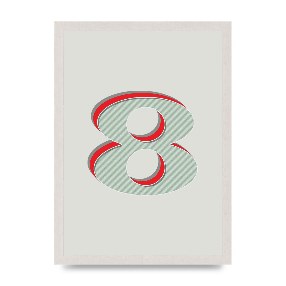 Mix Match Number 8" Art For The Home - A3 framed