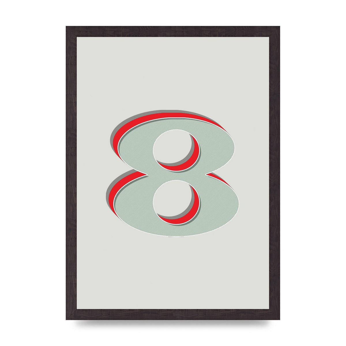 Mix Match Number 8" Art For The Home - A3 framed
