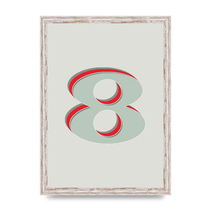Mix Match Number 8" Art For The Home - A3 framed