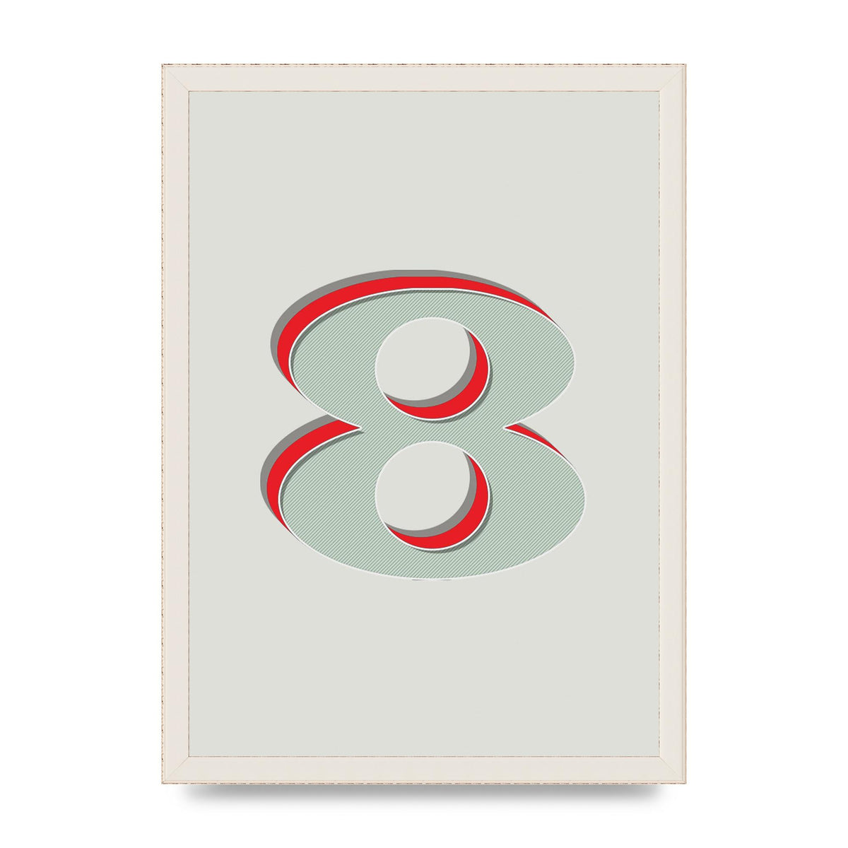 Mix Match Number 8" Art For The Home - A3 framed
