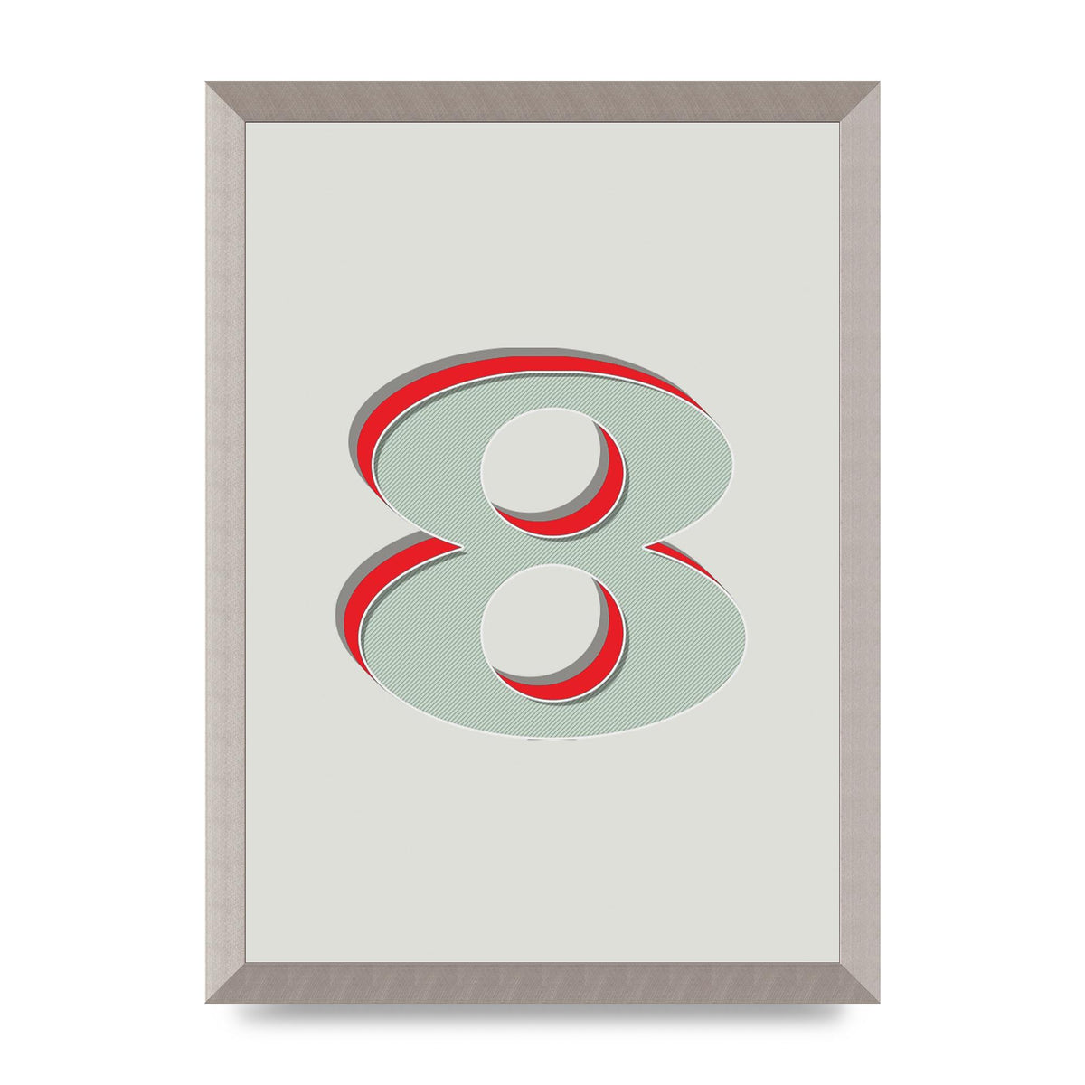Mix Match Number 8" Art For The Home - A3 framed