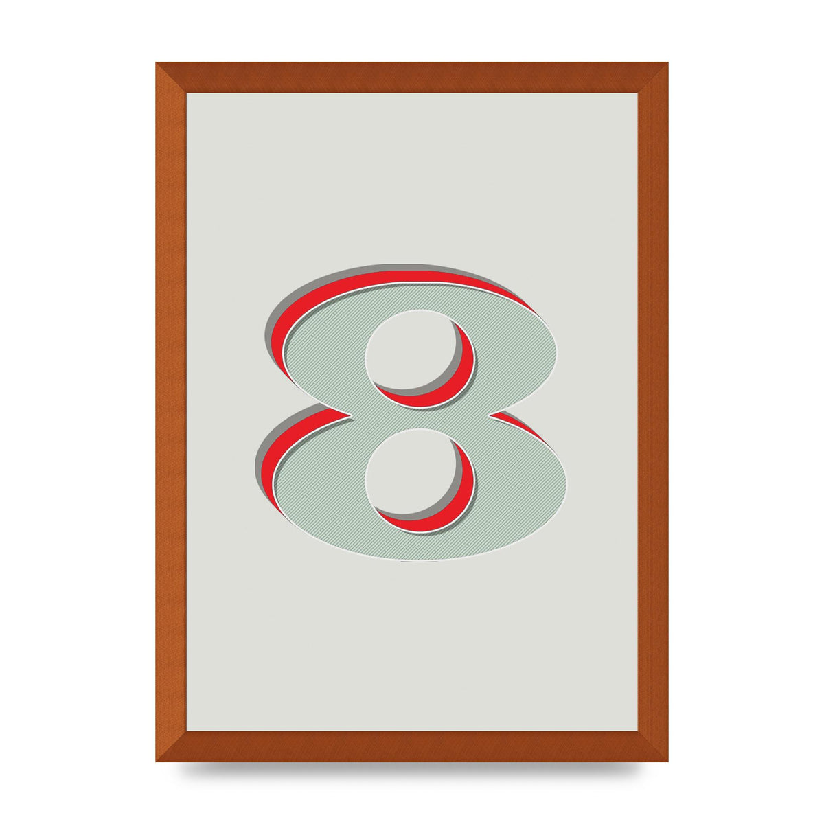 Mix Match Number 8" Art For The Home - A3 framed