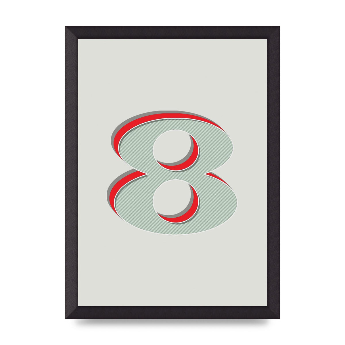 Mix Match Number 8" Art For The Home - A3 framed