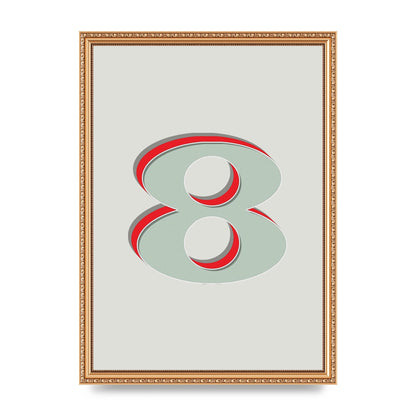 Mix Match Number 8" Art For The Home - A3 framed