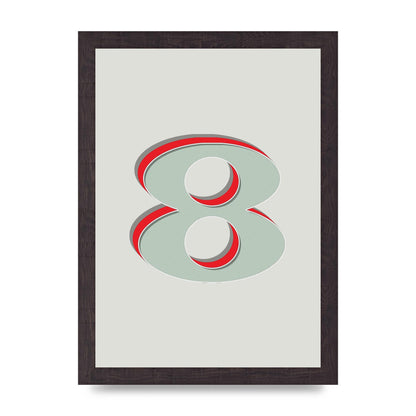 Mix Match Number 8" Art For The Home - A4 framed