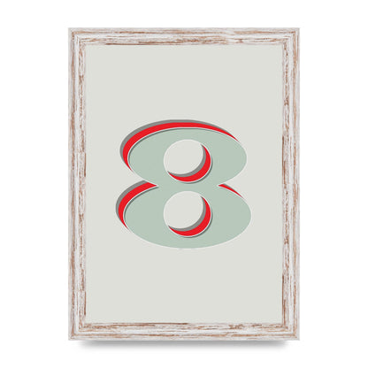 Mix Match Number 8" Art For The Home - A4 framed