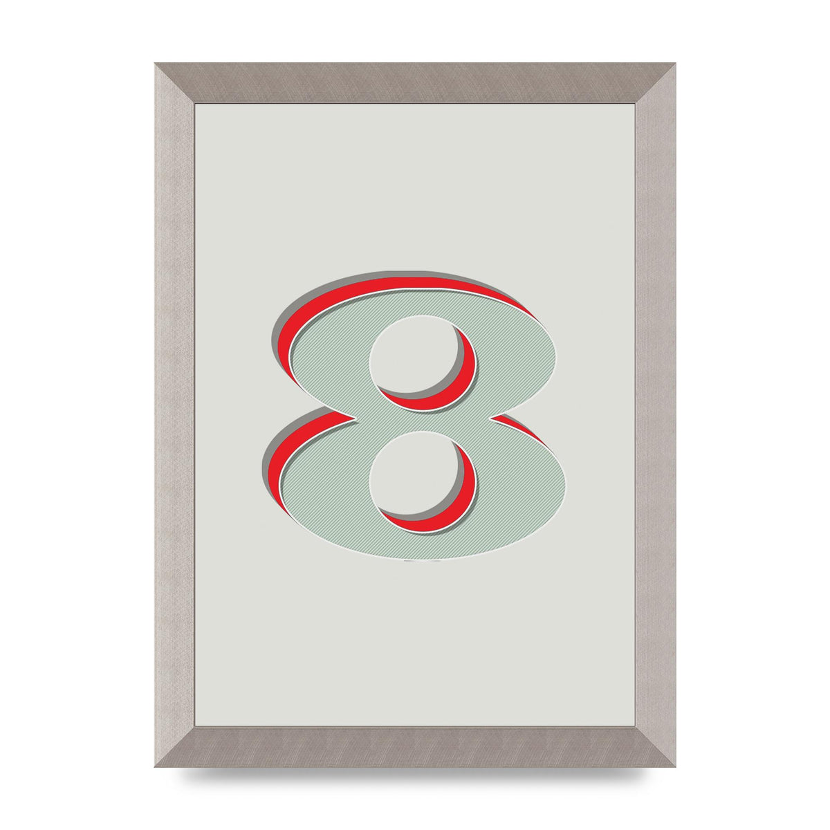 Mix Match Number 8" Art For The Home - A4 framed
