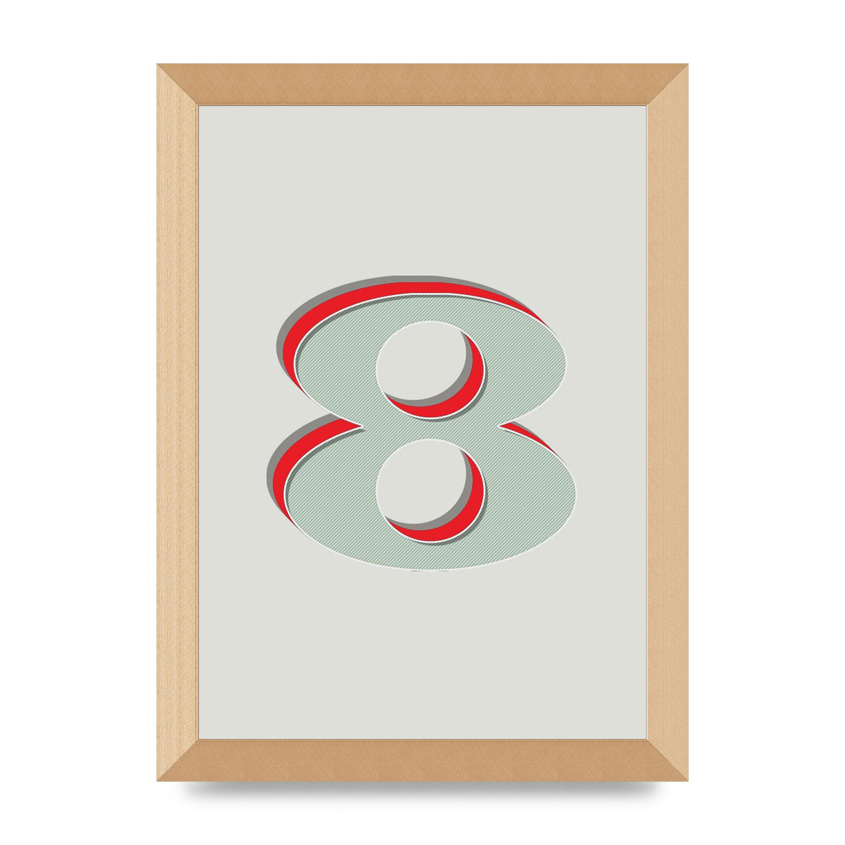 Mix Match Number 8" Art For The Home - A4 framed