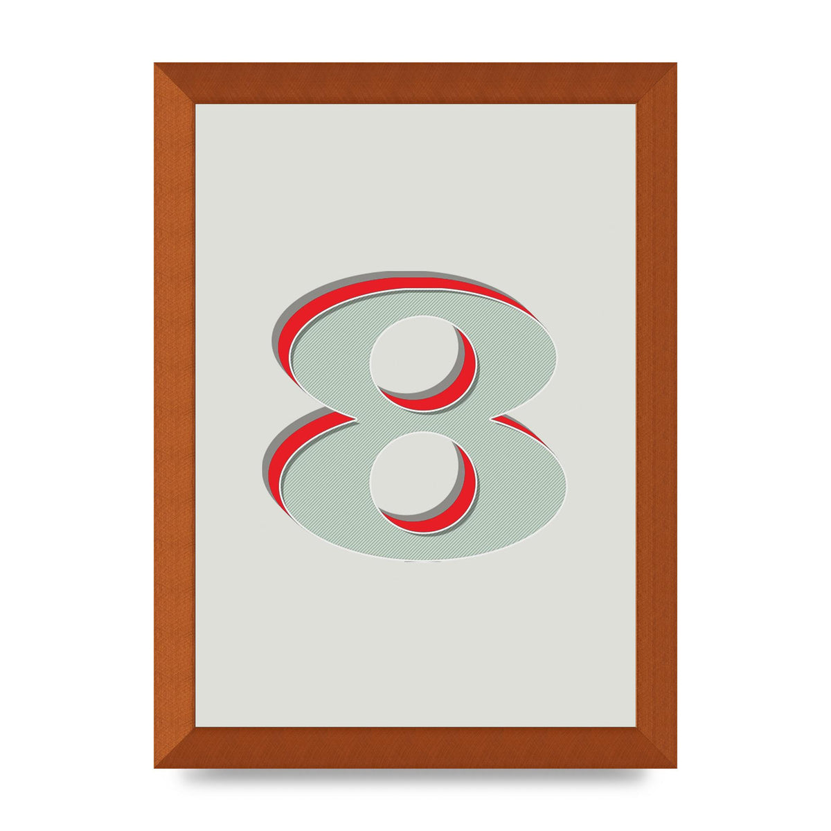 Mix Match Number 8" Art For The Home - A4 framed