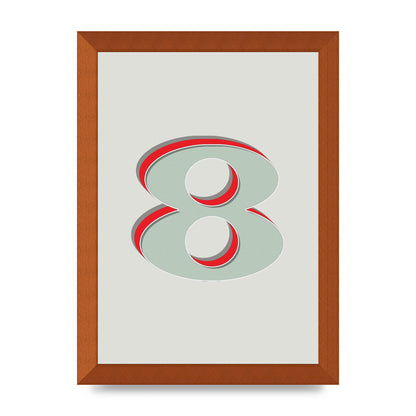 Mix Match Number 8" Art For The Home - A4 framed