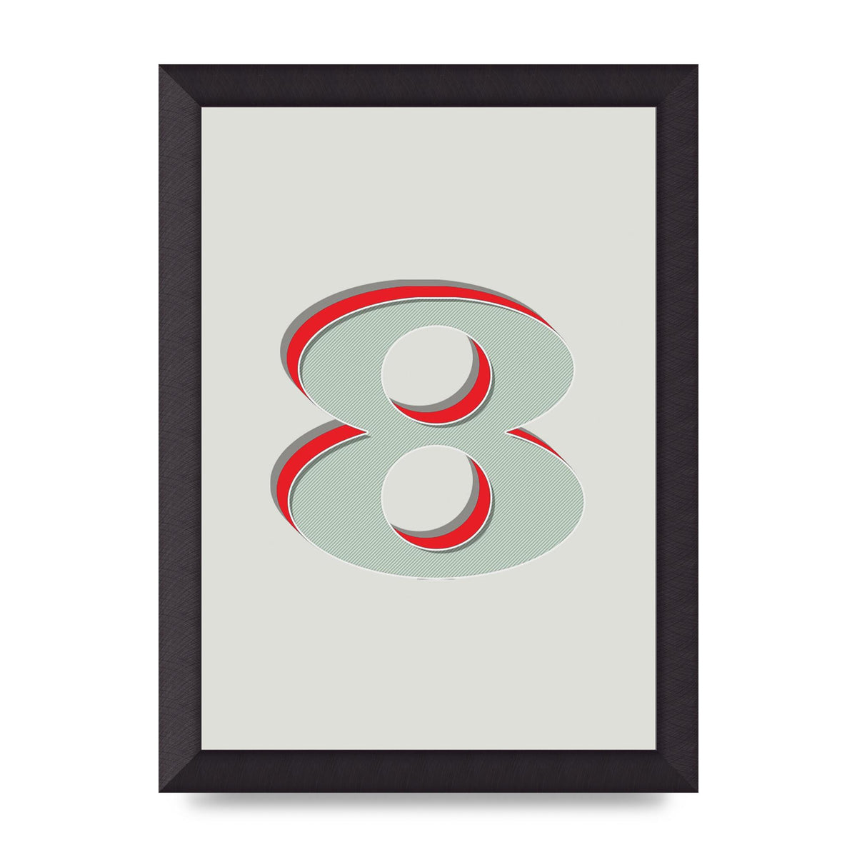 Mix Match Number 8" Art For The Home - A4 framed