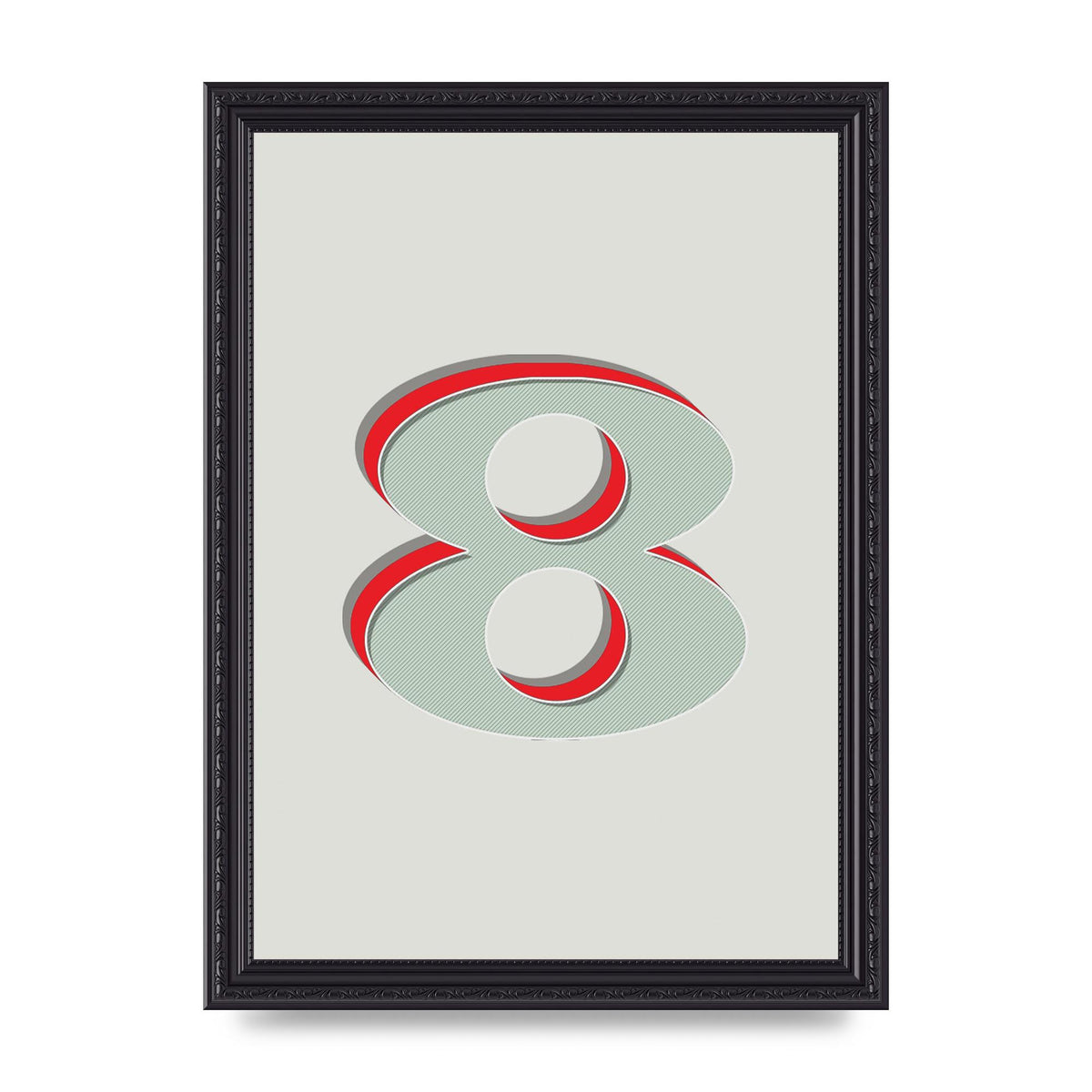 Mix Match Number 8" Art For The Home - A4 framed