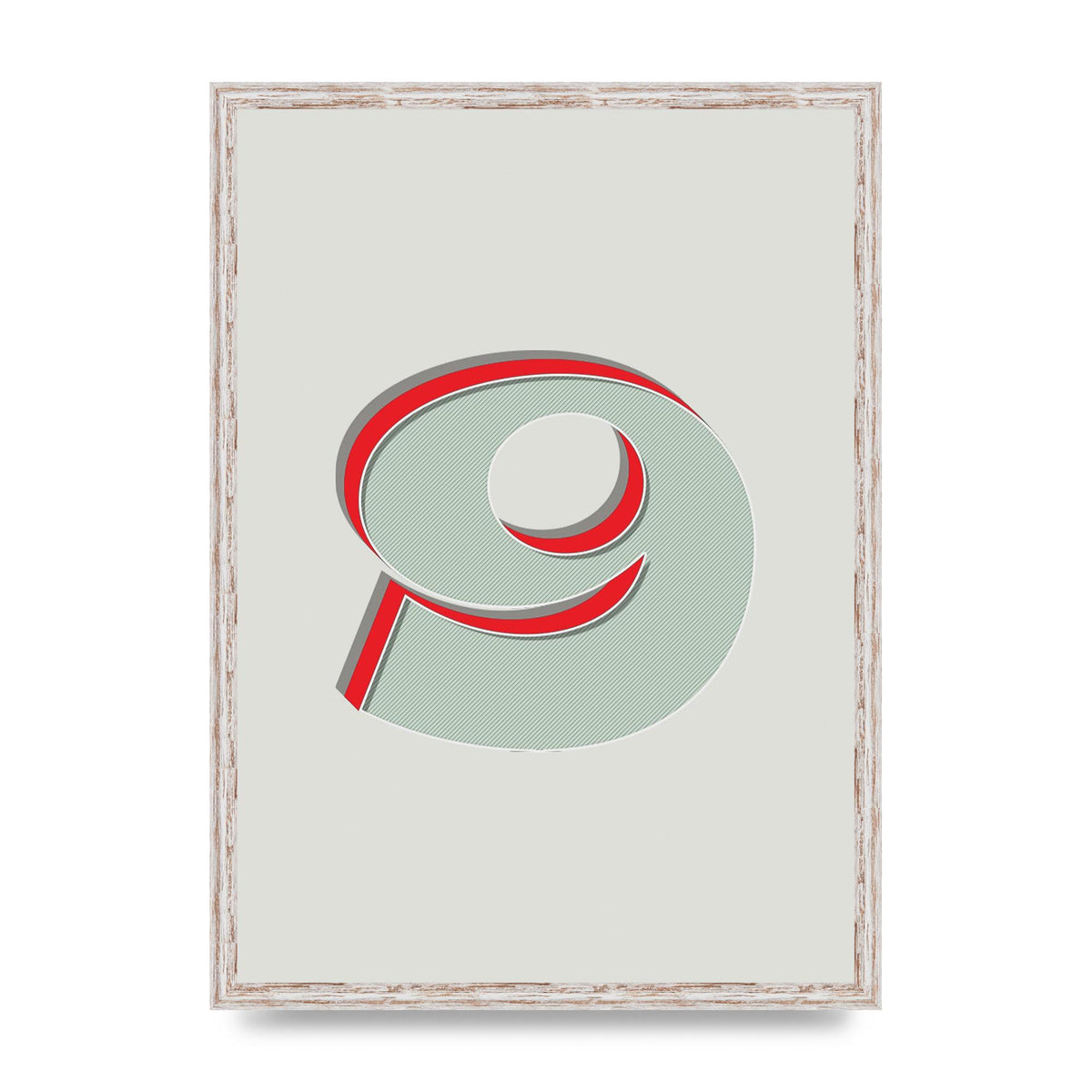 Mix Match Number 9" Printed Poster - A2 framed