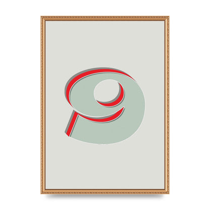 Mix Match Number 9" Printed Poster - A2 framed