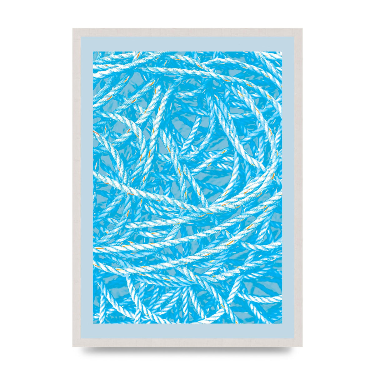 Blue Nautical Pattern Wall Art - A2 framed