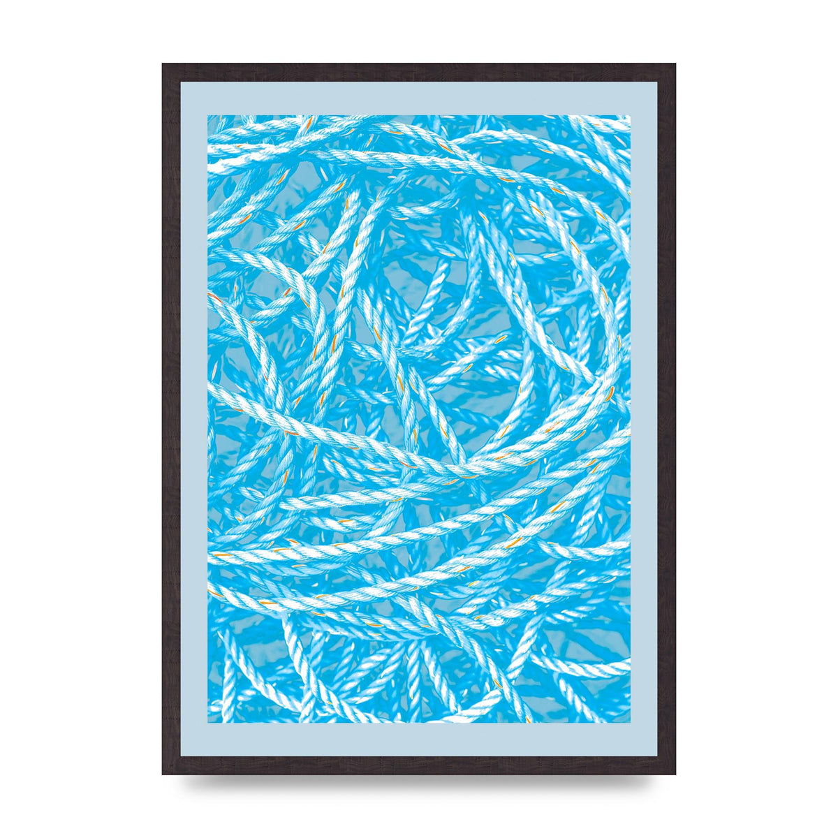 Blue Nautical Pattern Wall Art - A2 framed