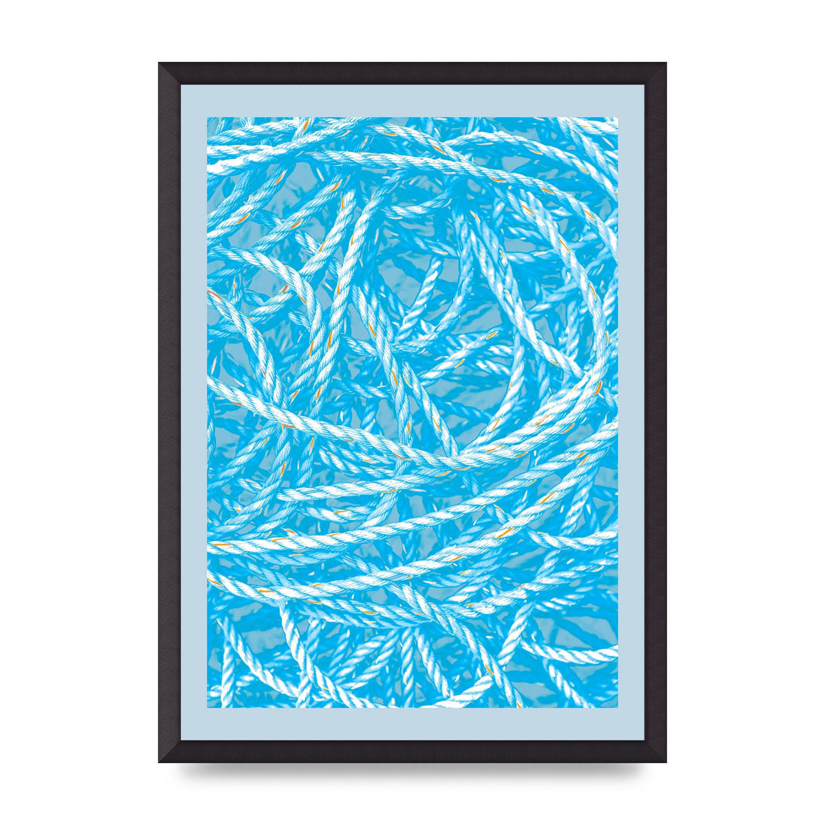 Blue Nautical Pattern Wall Art - A2 framed