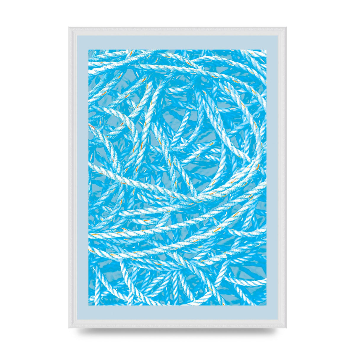 Blue Nautical Pattern Wall Art - A2 framed