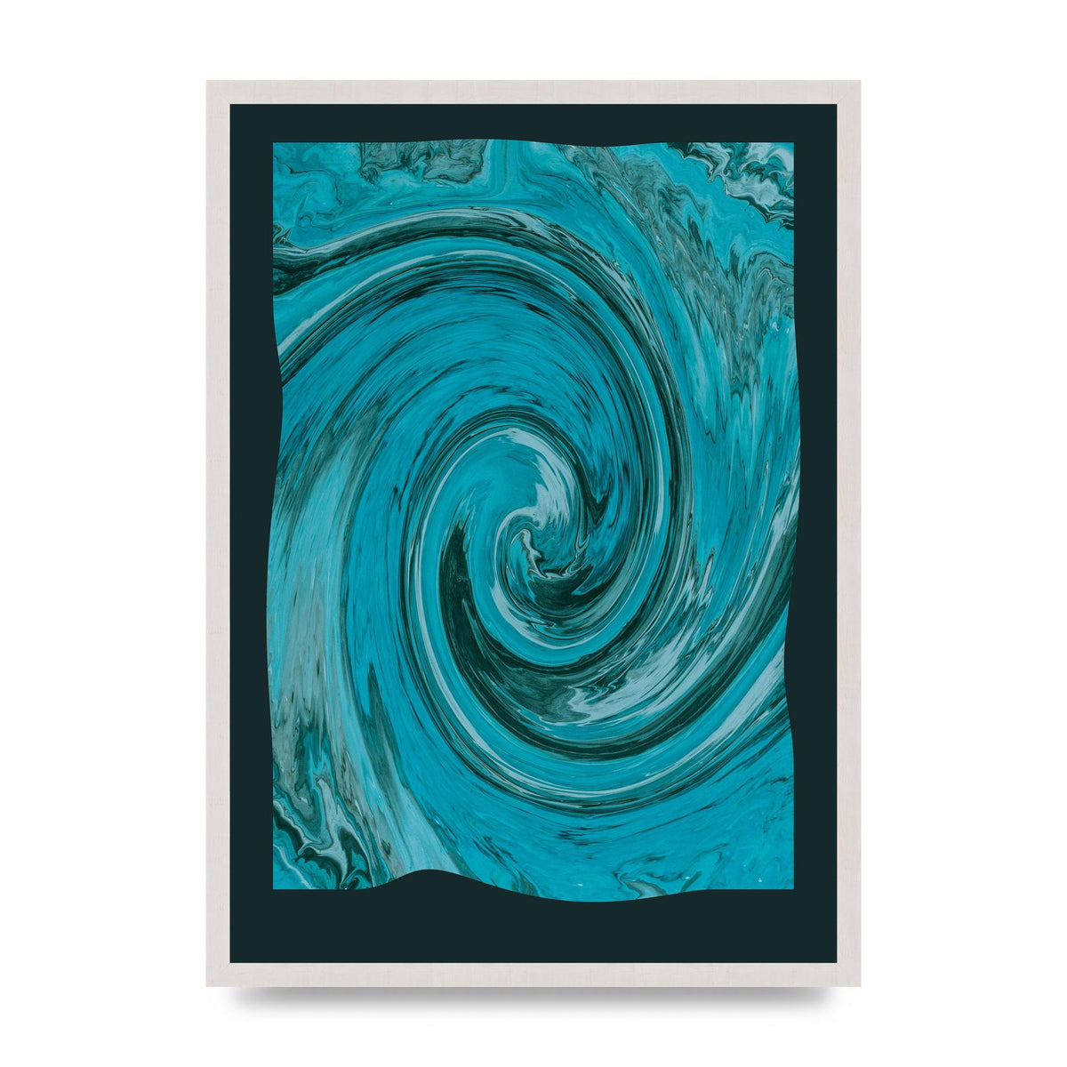 Green Swirl Pattern Art For The Home - A2 framed