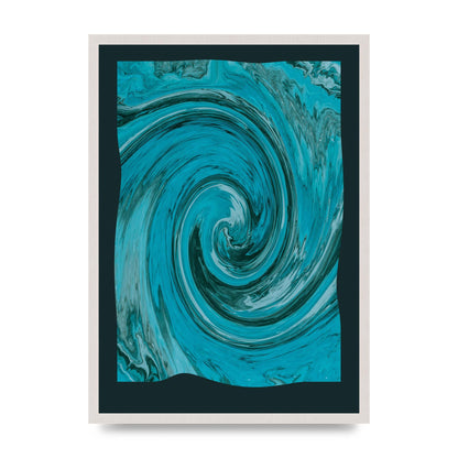 Green Swirl Pattern Art For The Home - A2 framed