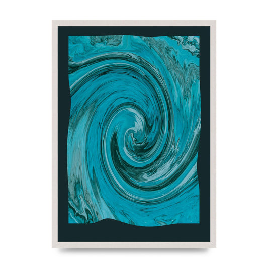 Green Swirl Pattern Art For The Home - A2 framed